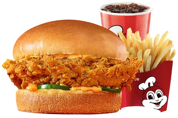 Spicy Chicken Sandwich Combo at Jollibee Canada
