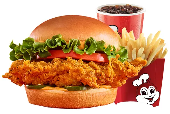 Spicy Deluxe Chicken Sandwich Combo at Jollibee Canada
